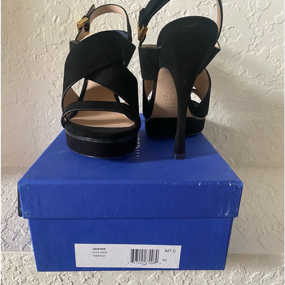 Stuart Weitzman black Platform Sandal
